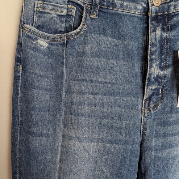 Flying Monkey Black Label Women's Blue  Flared Jeans Size 32 - Picture 4 of 15